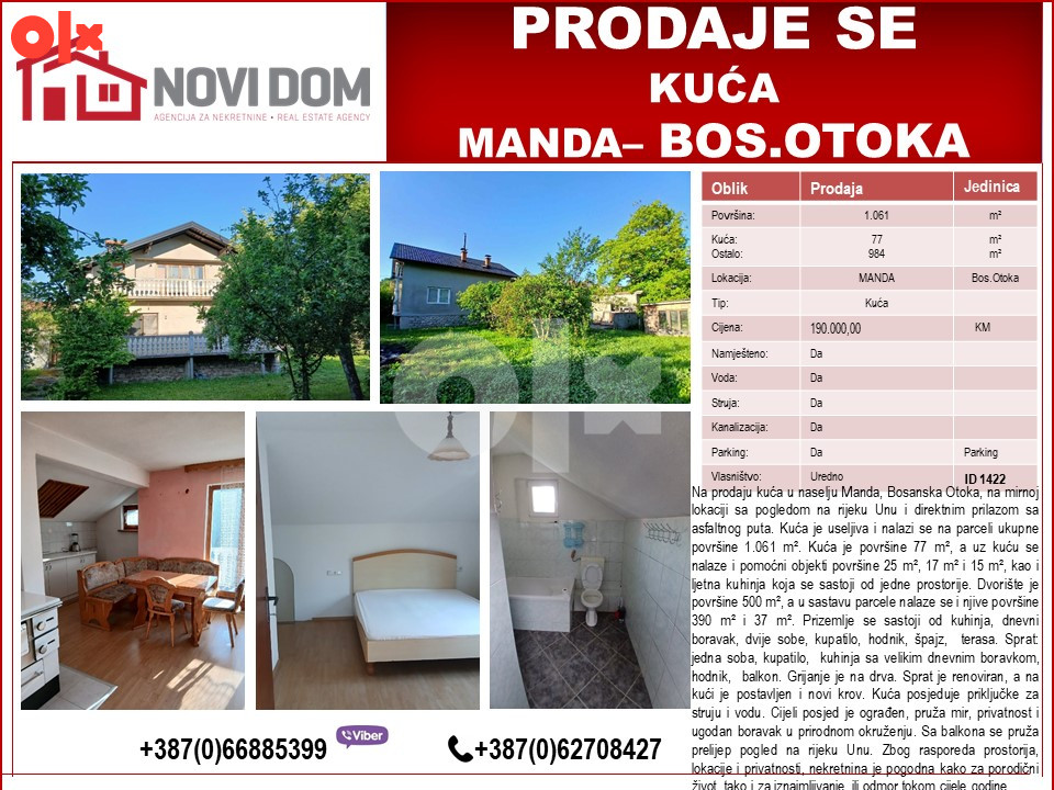 PRODAJE SE - Kuća - MANDA - Bosanska Otoka