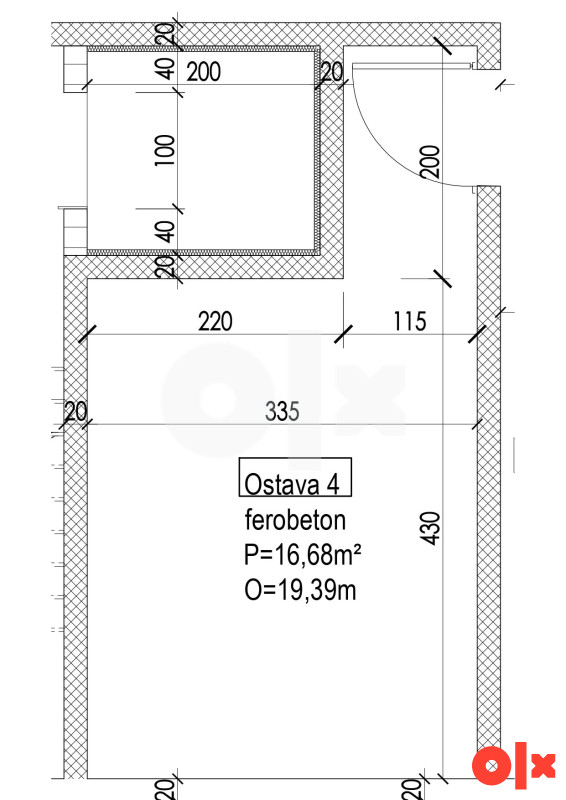 Izdaje se velika ostava / skladišni prostor 17 m2
