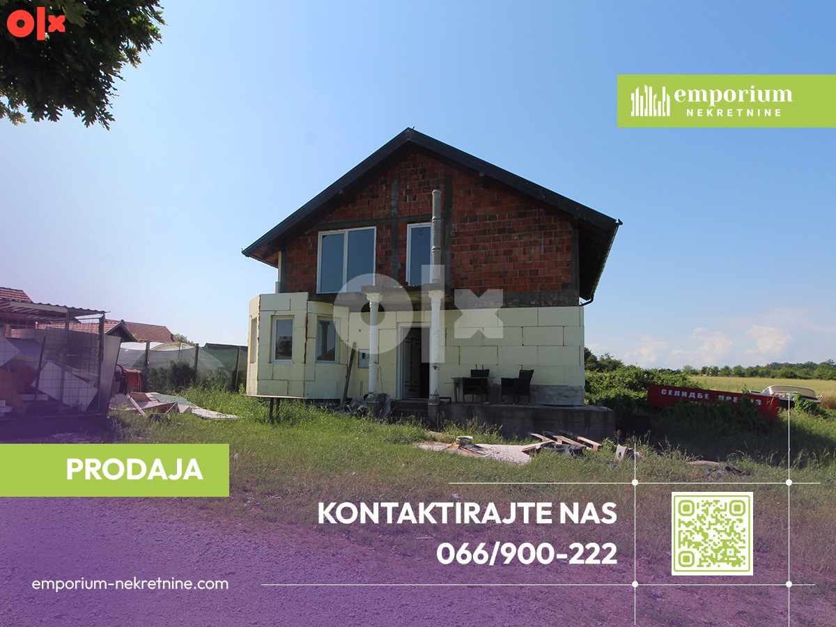 Nedovršena porodična kuća 100 m2, na placu od 480 m2 ID: 2747/EN