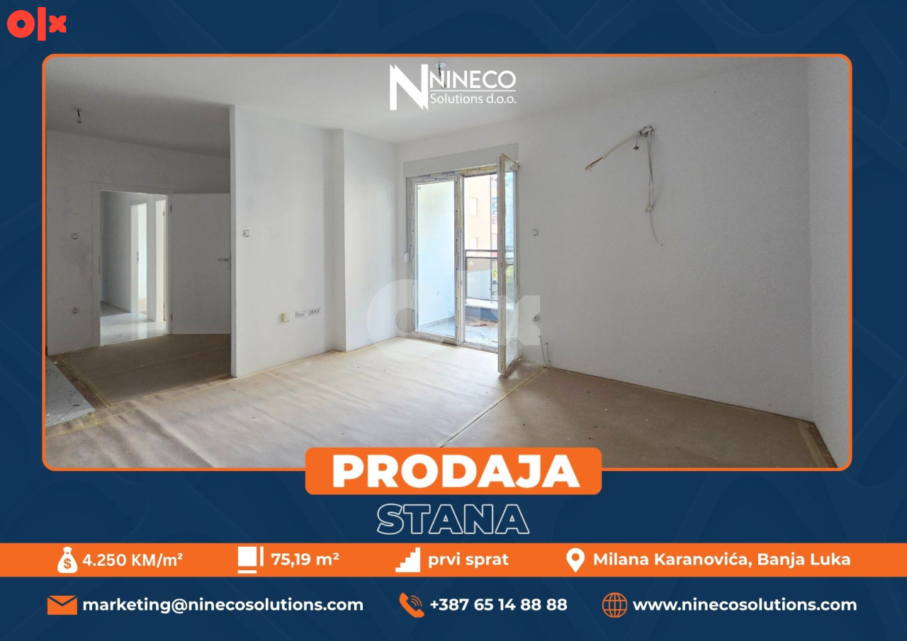 STAN - NOVI BORIK - BANJA LUKA - 75,19 m2