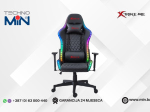 X-Trike Me Gaming stolica GC-907 sa RGB osvjetljenjem, Crna