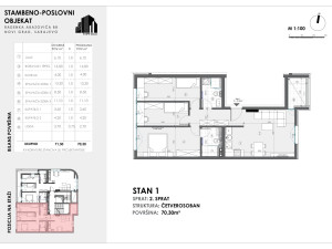 Stan S1 70,30 m2 | URBAN LOFT | NOVOGRADNJA | Otoka photo 4