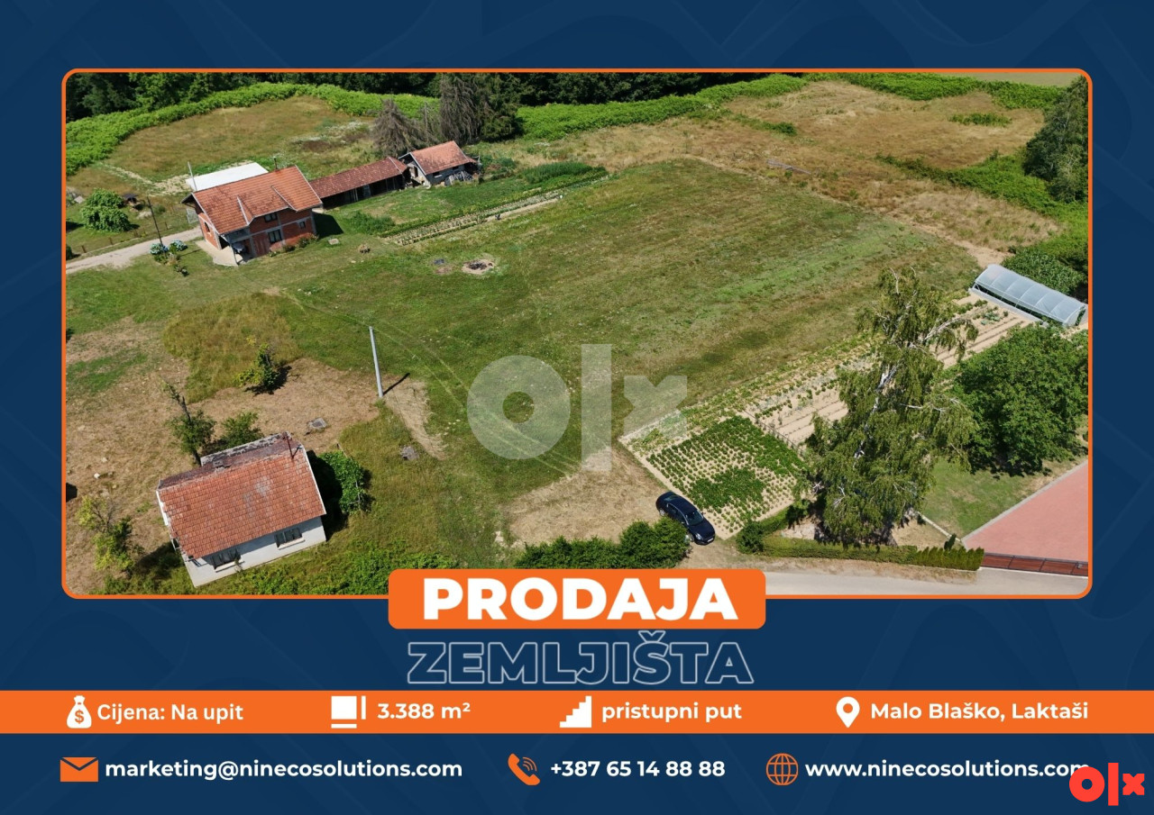 ZEMLJIŠTE - MALO BLAŠKO - LAKTAŠI - 3.388 m2