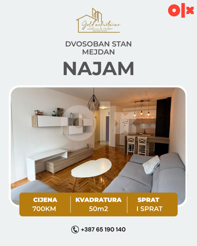 Iznajmljujemo predivan dvosoban stan, Mejdan