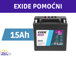 AKUMULATOR EXIDE 15Ah AGM POMOĆNI - BESPLATNA DOSTAVA