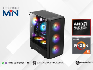 Gaming PC Gamer 5500 Ryzen 5 5500 16GB DDR4, 1TB SSD, RX 7600 8GB