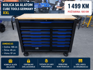 KOLICA SA ALATOM RADIONICKA CUBE TOOLS GERMANY XXL GIDORE GEDORE