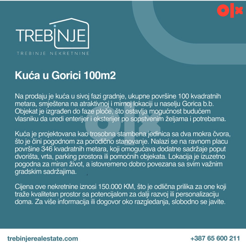 Kuća u izgradnji u Gorici -  Trebinje 2