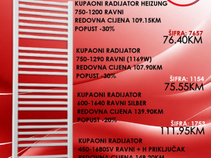 Kupaoni radijatori Ravni i Rondo POPUSTI DO 30%