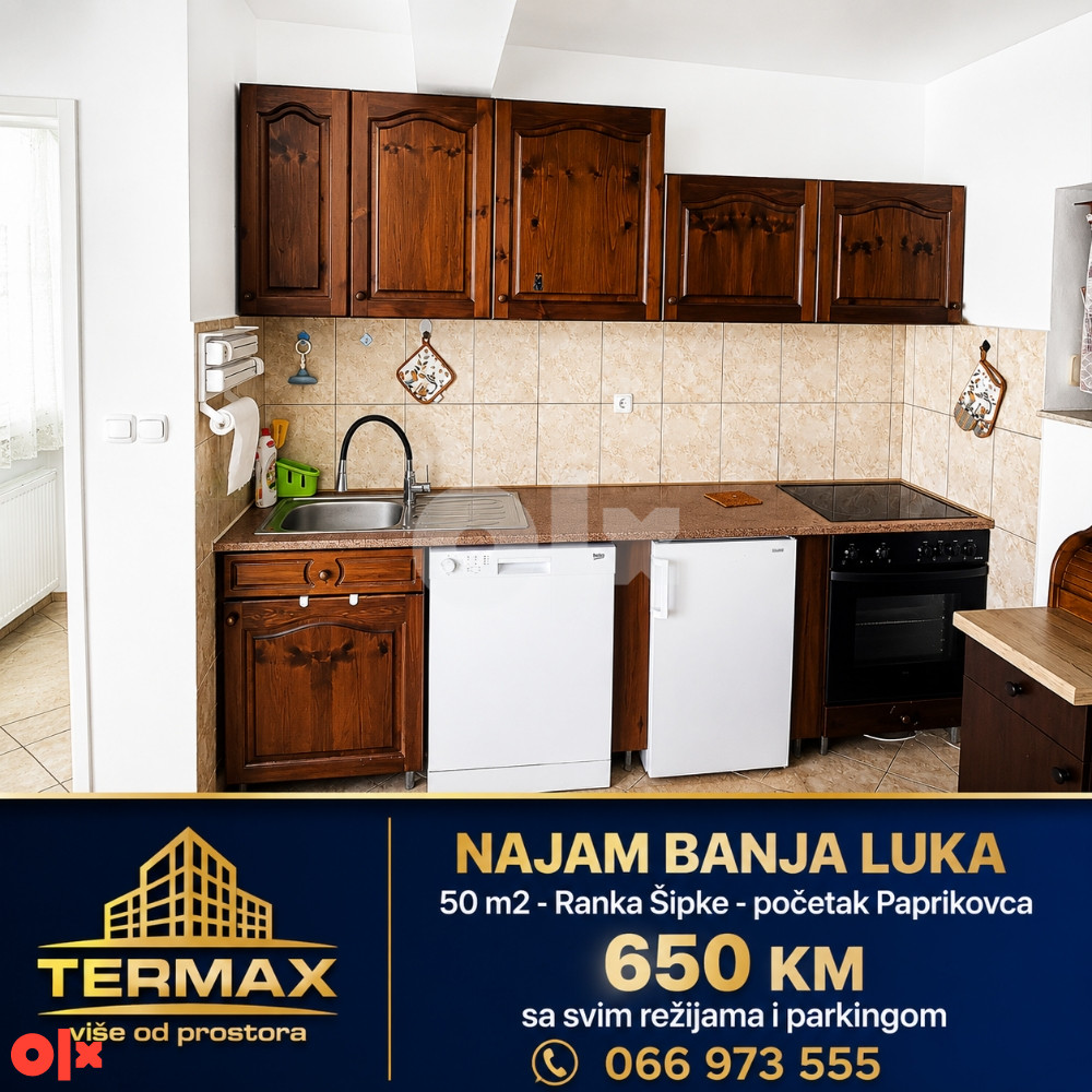 Stan 50 m² - 650 KM sa svim režijama - Więcej