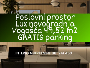 Commercial space Vogošća 49.52 m2 FREE parking LUX new construction