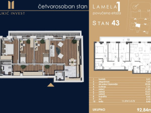 NOV, ČETVOROSOBAN STAN, 90m2 photo 2