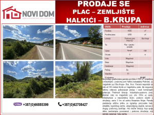 PRODAJE SE - Zemljište - Poslovna zona HALKIĆI - B.KRUPA