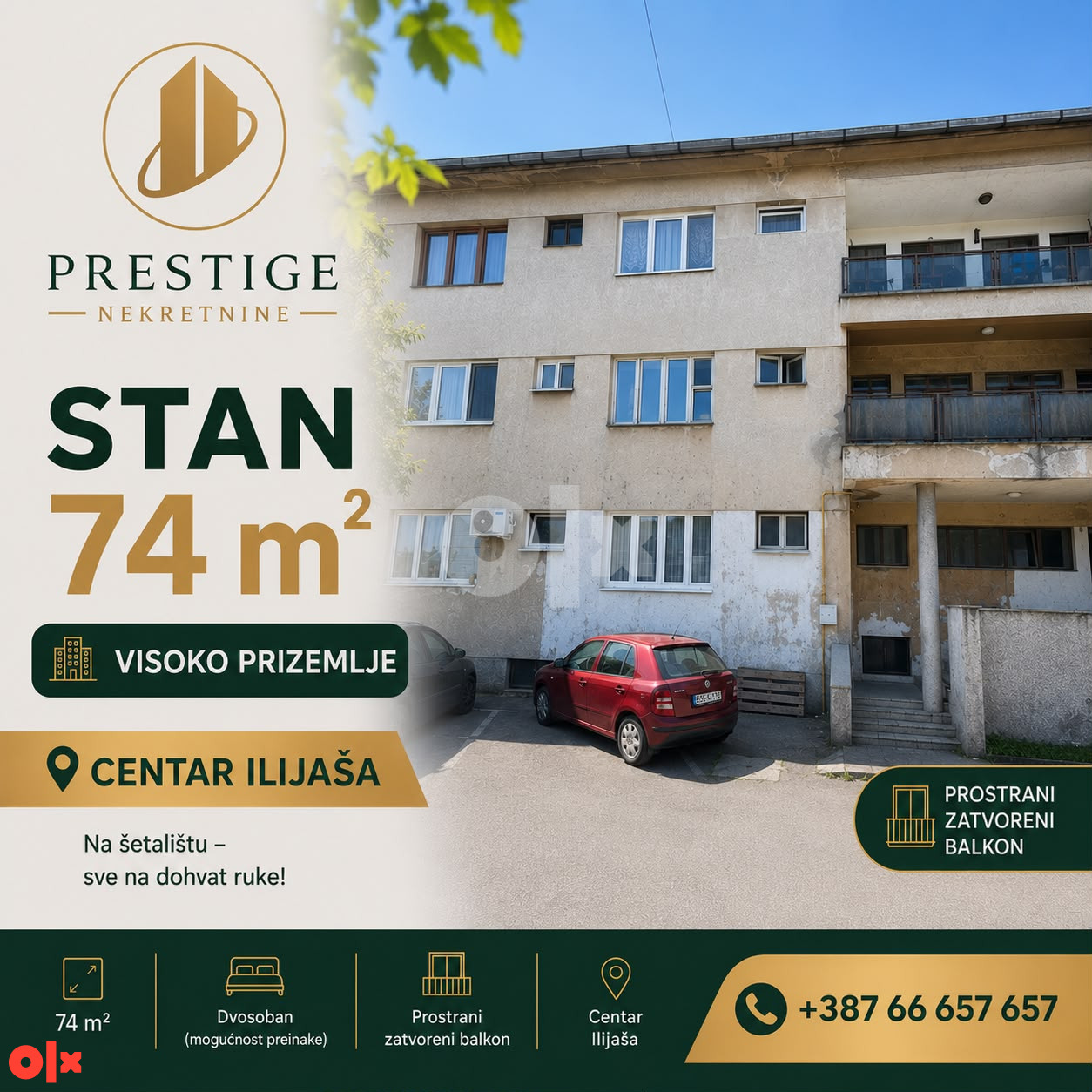 PRODAJA - Stan 74m2 - ILIJAŠ