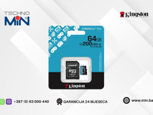 Kingston 64GB microSDXC Canvas Go! Plus UHS-I U3 V30 A2 200MB/s