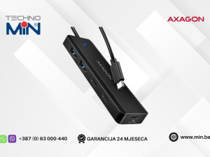 Axagon USB HUB HUE-C1A 4x USB 3.2 Gen1 USB-C Power IN, Black