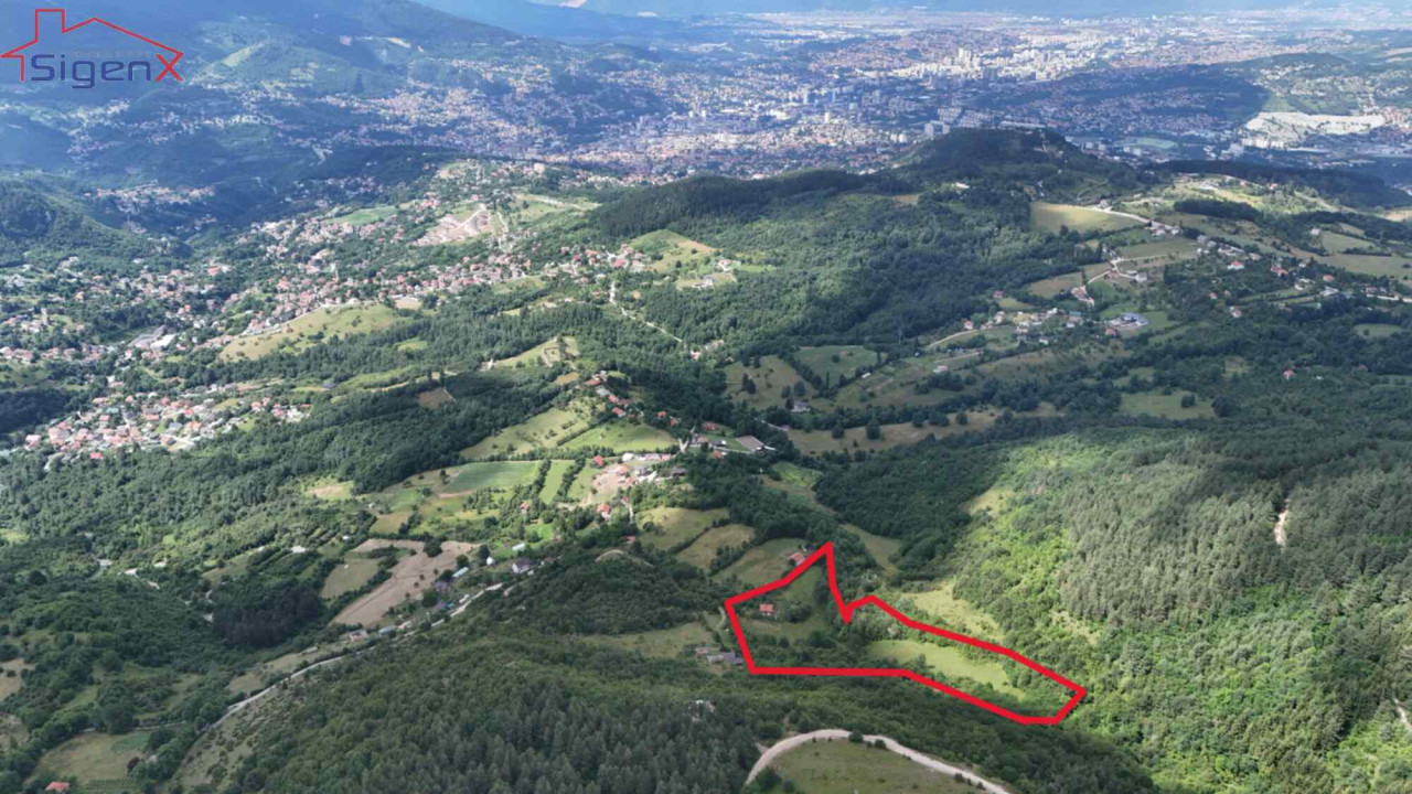 SIGENX Zemljište Donje Biosko 25.500m2/pogled na Trebevic-25KM/m2