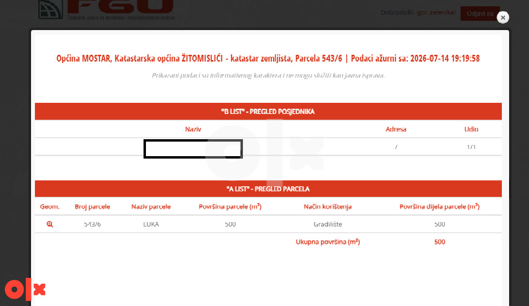 Zemljište Mostar 2
