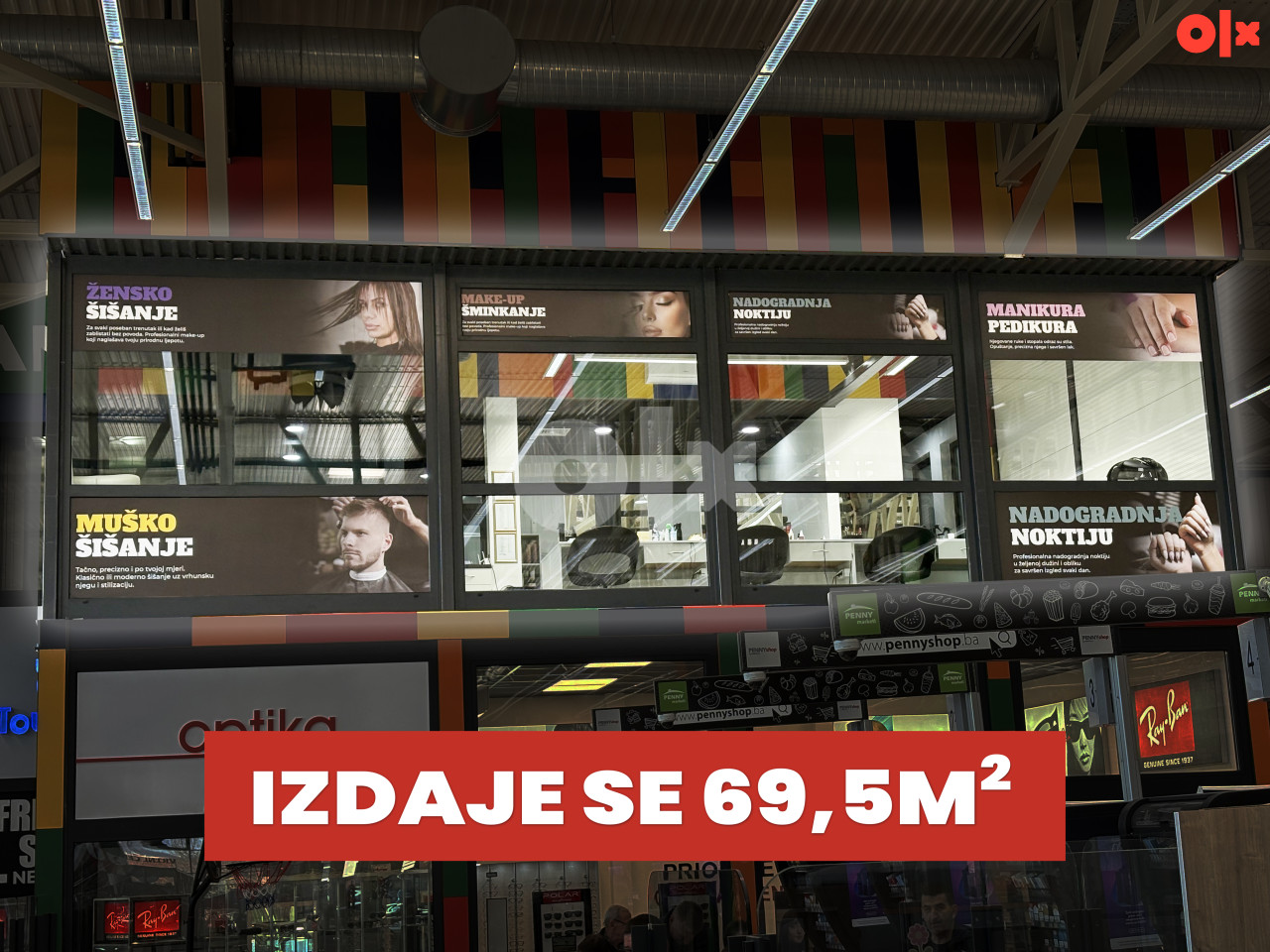 Frizerski Salon / Poslovni prostor 69,5m2 1500 + PDV
