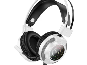 Hoco gaming 2 m W110 USB A + Jack 3,5 mm žičane slušalice bijele