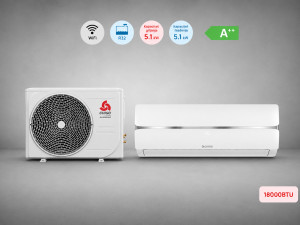 Chigo Klima 18K, 5.1kW, A++, R32, -25C ~ 50C, Grijač,WiFi, Bijela