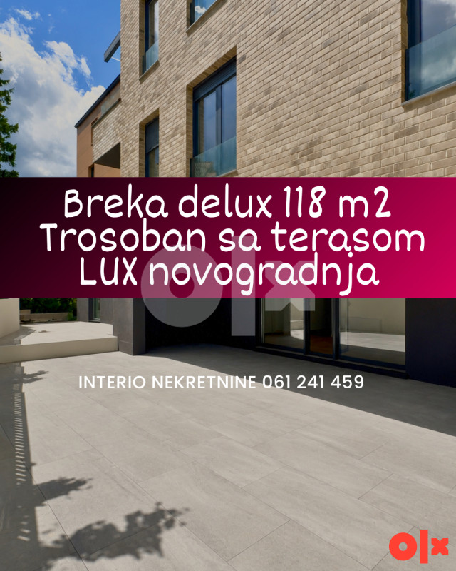 Breka delux trosoban stan 118 m2 sa terasom LUX novogradnja
