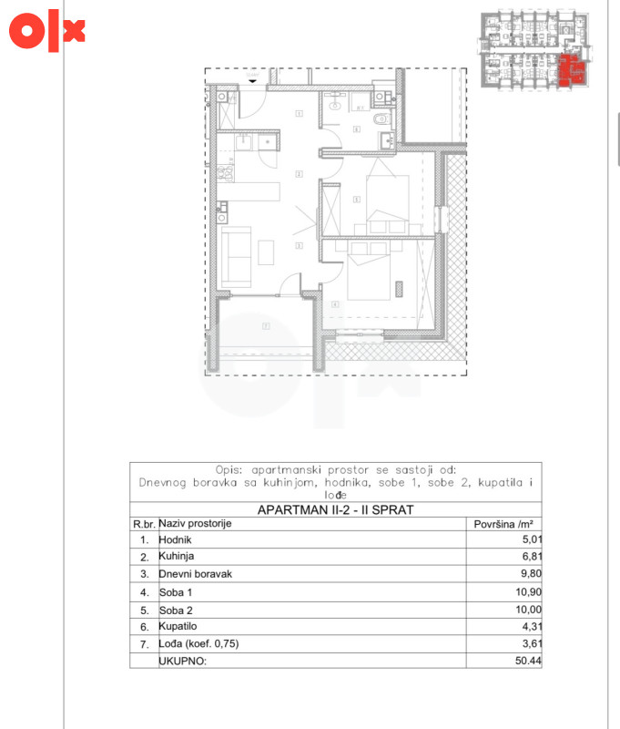 Bjelašnica 50 m2 trosoban apartman sa balkonom LUX novogradnja 5