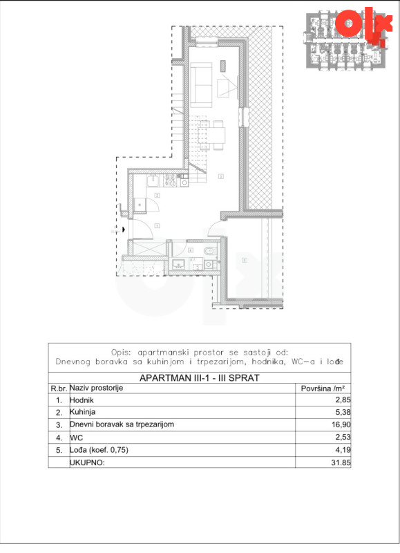 Bjelašnica 69 m2 trosoban dvoetažni apartman sa balkonom photo 5