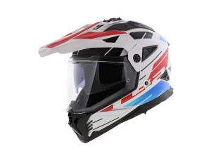 Kaciga LS2 MX702 Pioneer II NAMIB bijela/plava/crvena M veličina
