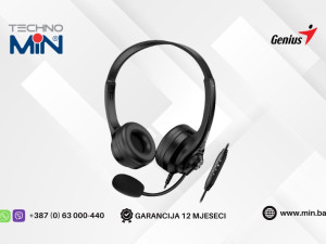 Genius HS-235U žičane slušalice sa mikrofonom, Crne (31710036401)