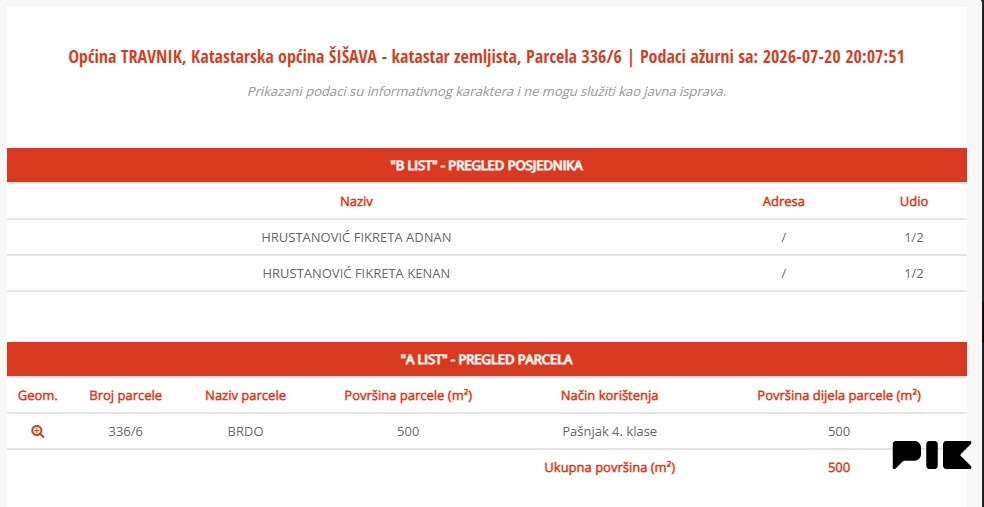 Zemljište Travnik 1500m2 3