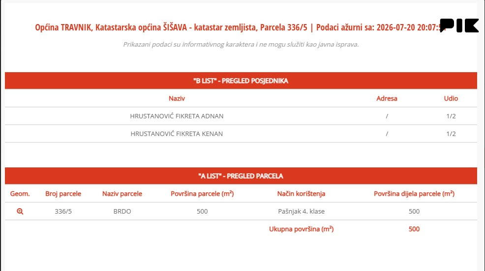 Zemljište Travnik 1500m2 6