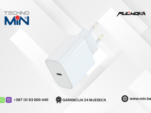 Fulmova GaN Power Adapter 25W USB-C sa Kablom, White