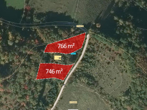 Dvije odvojene parcele u Čajdrašu, 1512 m2