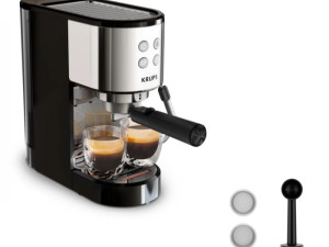 KRUPS XP441810 Virtuoso Essential Lever Coffee Makers Black