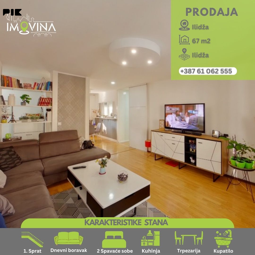 100960 Trosoban stan 67m2, Ilidža