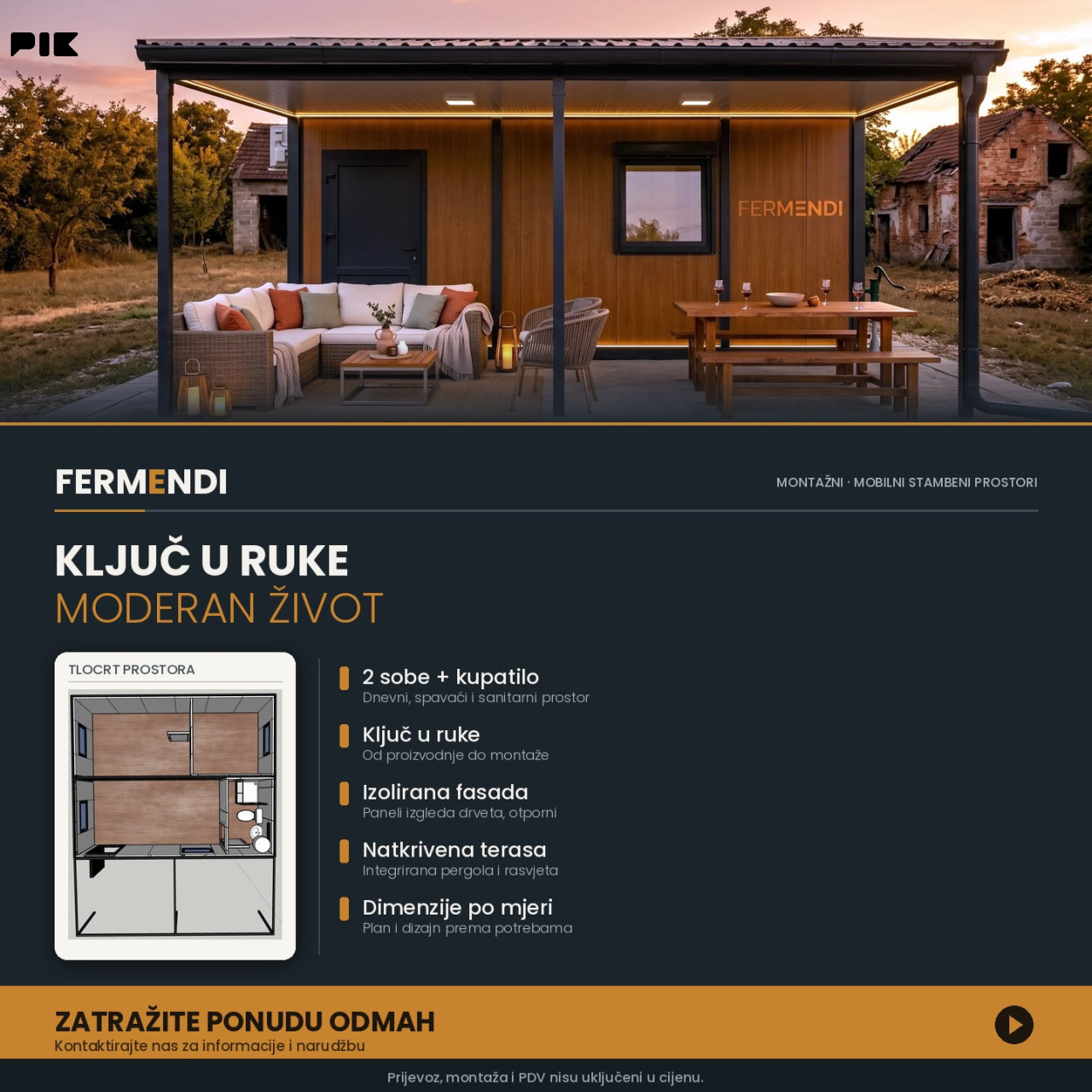 Montažni objekat Kozarska Dubica 28m2