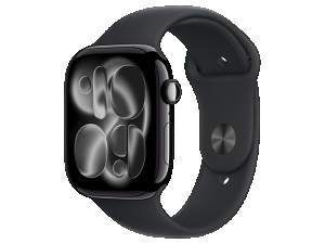 Apple Watch Series 11 GPS 46mm Jet Black Aluminium Case With B...