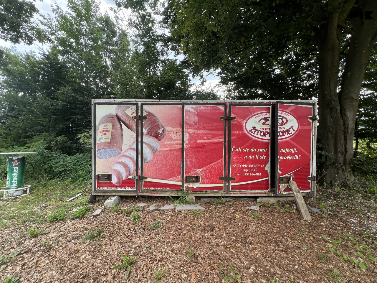 Kontejneri ostava furgon