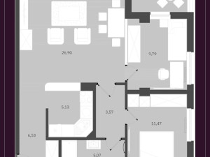 STAN SA 2 SP. SOBE, 70,65m2, BUDZAK photo 2