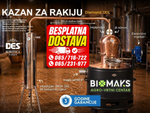 Kotao kazan za rakiju 120l DIAMOND / 3mm BAKAR
