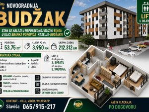 STAN OD 53,75 M2 IZ KOMPENZACIJE SA DVE SPAVACE SOBE photo 2