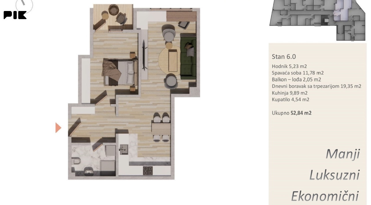 Stan Banja Luka-52,84 m2