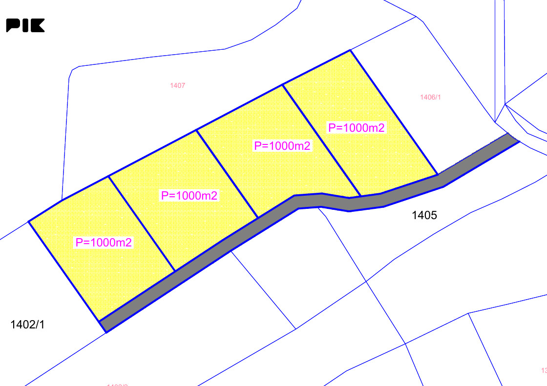 Prodaju se četiri placa po 1000m2 - Šargovac