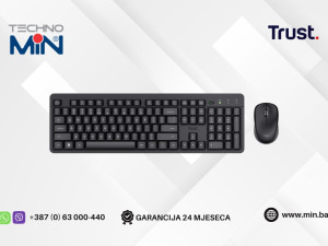 Trust Ody II Silent Wireless Set Tastatura i Miš 25366, Crna