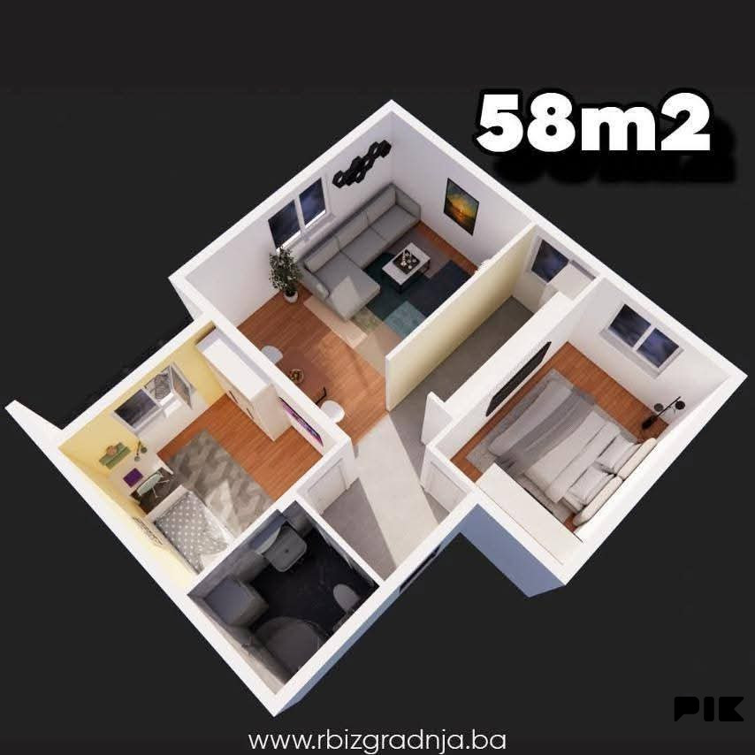 Stan Bijeljina 59m2