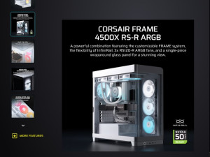 Corsair FRAME 4500X RS-R ARGB Panoramic Glass White