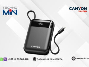 Canyon OnPower 104 Power Bank 10000mAh PD 20W Built-in Cable