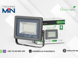 GREEN TECH LED Reflektor STX-10-NW 10W 4200K IP65 Aluminij, Siva