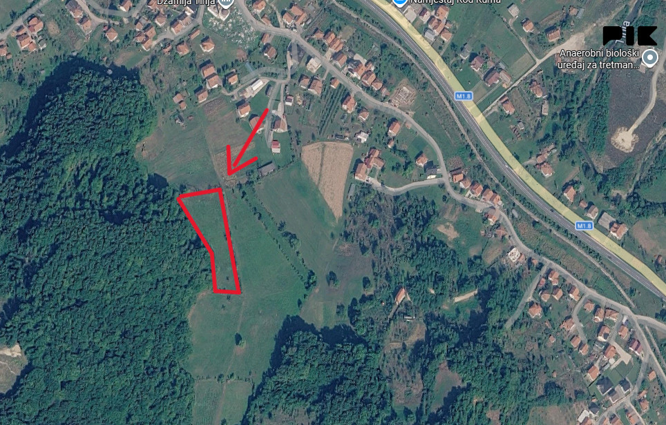 Zemljište u Tinji, površine 2667 m2 (suvlasnički udio od 1/2)